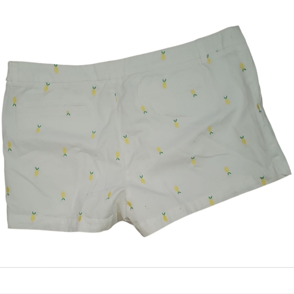 target merona plus size cotton shorts white yellow lemon green 16 - Picture 2 of 5